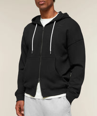 CAMPUS CREST ZIP THROUGH HOODIE - Black
