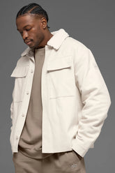 Men's Canvas Utility Shacket - Bone