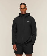 TRAIN HOODED TRACK JACKET - Black