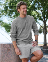 Rest Day Men's Waffle Crewneck - Charcoal Heather