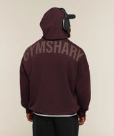 POWER ZIP UP HOODIE - Cherry Purple