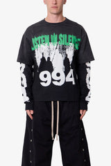 Listen in Silence L/S Tee - Black
