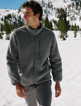 Boucle Fleece Men's Zip Jacket - Shadow Gray