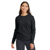 Women's Soft Merino Long Sleeve Tee - True Black