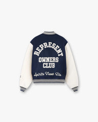 Represent Owners Club Varsity Jacket - Midnight Navy