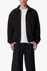 Collared Cinch jacket - Washed Black