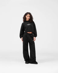 EngLAnd Cropped Sweatshirt - Jet Black