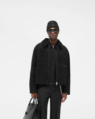 Faux Shearling Jacket - Jet Black