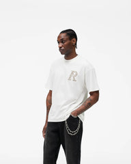 Western Initial T-Shirt - Flat White