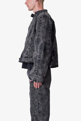Moto Denim Jacket - Vintage Black