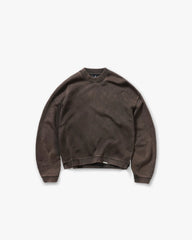 Initial Boxy Sweater - Coffee