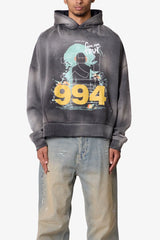 No Room in Hell Printed Hoodie - Washed Black