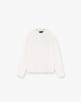Waffle Long Sleeve T-Shirt - Flat White