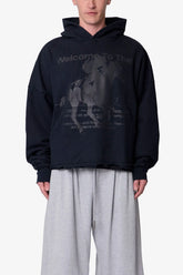 Moth Eaten Hoodie - Black