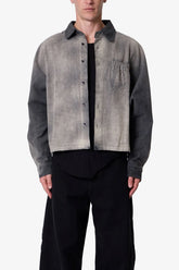 Spray Denim L/S Shirt - Washed Black