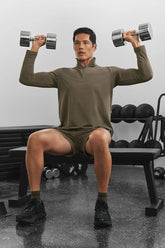 Men's Conquer 1/4 Zip Reform Long Sleeve - Olive Tree