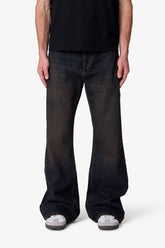 Kick Flare Denim - Washed Brown
