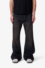 Kick Flare Denim - Washed Brown
