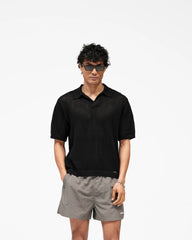 Beverly Knit Polo - Jet Black
