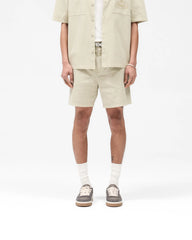 Cotton Tailored Short - Beige