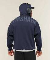 POWER OVERSIZED HOODIE - Heavy Blue/Shadow Blue