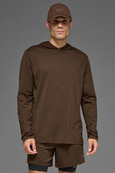 Men's Conquer Reform Long Sleeve With Hood - Espresso