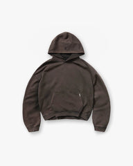 Initial Boxy Hoodie - Coffee