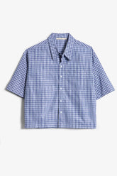 Crispy Poplin Over Shirt - Blue