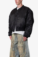Oversized Bomber Jacket - Black