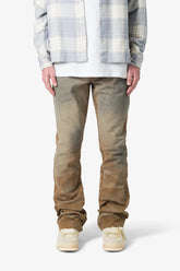B643 Flare Burnt Denim - Brown