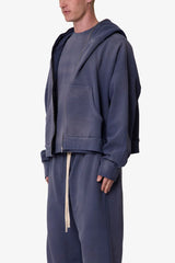 Full Zip Hoodie - Washed Navy