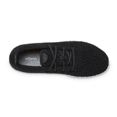 Men's Wool Runner Fluffs - Natural Black (Natural White Sole)