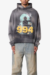 No Room in Hell Printed Hoodie - Washed Black