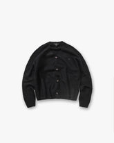 Textured Knit Cardigan - Jet Black