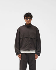 Initial Nylon Track Jacket - Coffee
