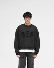 Rep Applique Sweater - Off Black