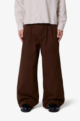 Twill Barrel Trouser - Brown