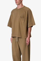 Paneled Hidden Pocket Tee - Washed Earth