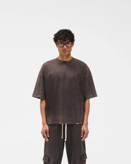Initial Boxy T-Shirt - Coffee
