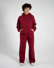 Staple Emblem Fleece Hoodie - Cherry