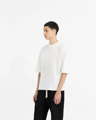2 x Initial Boxy T-Shirt - Flat White & Ice Grey Marl