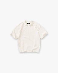 Ribbed Polo - Aged White