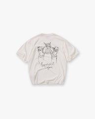 Hand Drawn Thoroughbred T-Shirt - Flat White