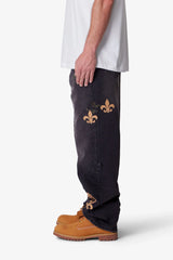 Ultra Baggy Fleur Denim - Black