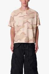 Sprayed Slub Tee - Desert Camo