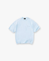 Slub Script T-Shirt - Ice Blue
