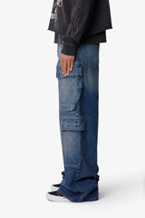 Baggy Cargo Denim - Blue
