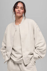 Women's Renown Varsity Jacket - Bone