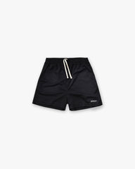 Washed Mesh Shorts - Black
