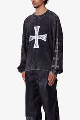 Washed LA Thermal Shirt - Washed Black